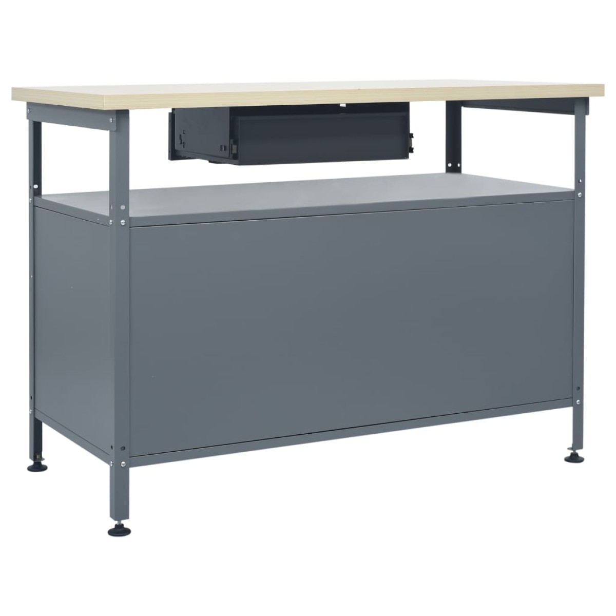 vidaXL Πάγκος Εργασίας Μαύρος 120 x 60 x 85 εκ. Ατσάλινος