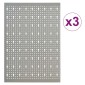 vidaXL Πλάτες Εργαλείων Τοίχου Διάτρητες 3 τεμ. 40 x 58 εκ. Ατσάλινες