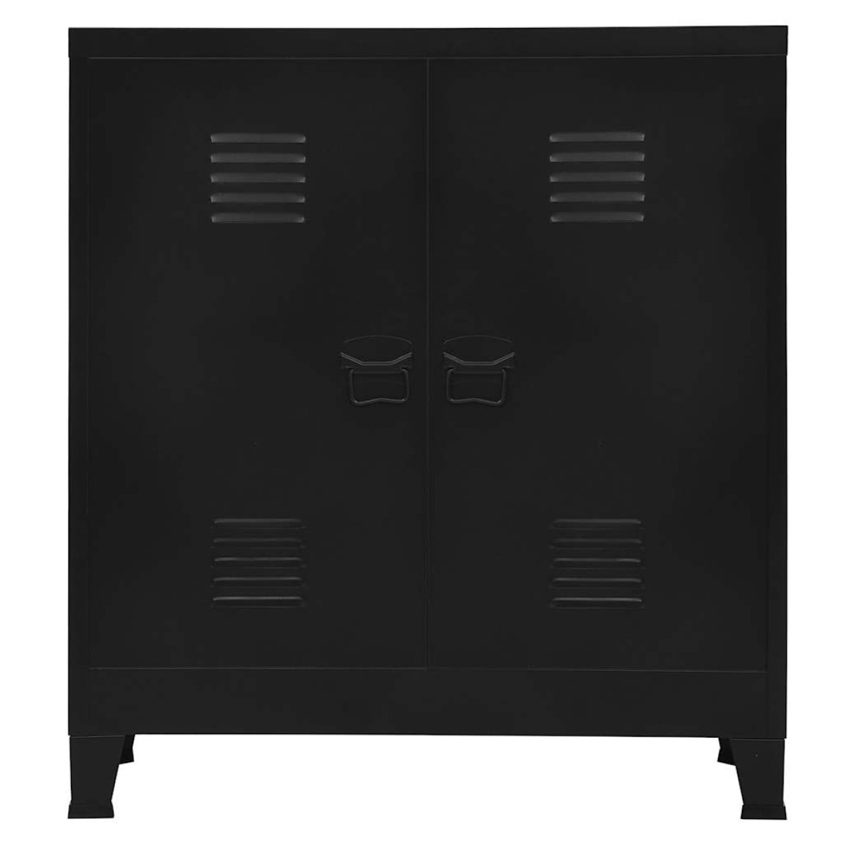 vidaXL Αρχειοθήκη Βιομηχανικού Στιλ Μαύρη 90 x 40 x 100 εκ. Ατσάλινη