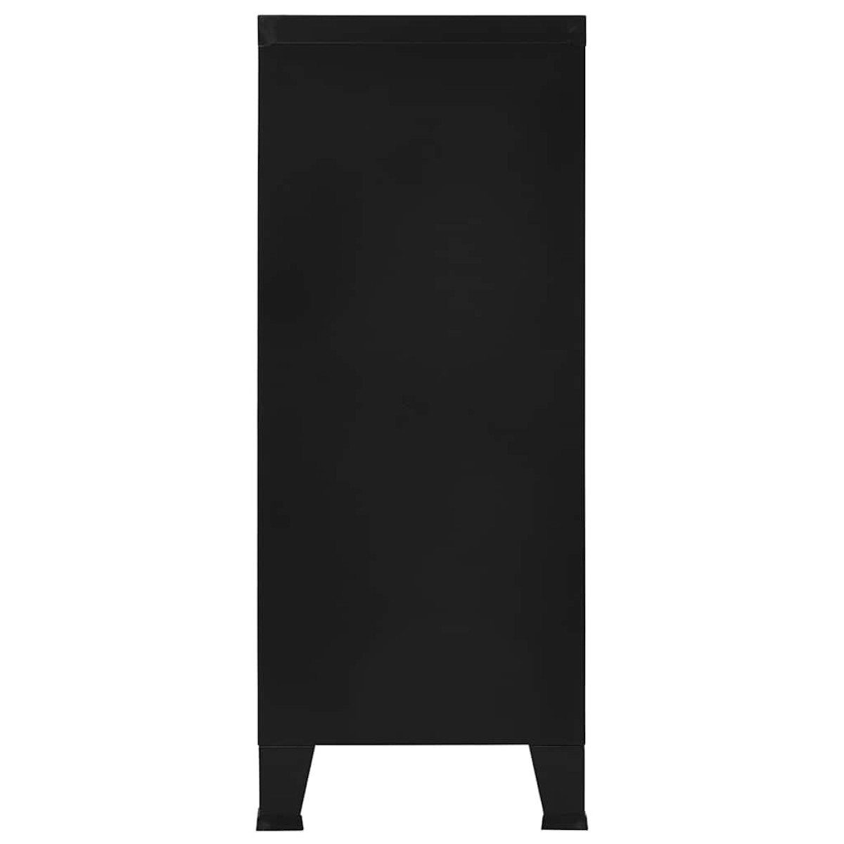 vidaXL Αρχειοθήκη Βιομηχανικού Στιλ Μαύρη 90 x 40 x 100 εκ. Ατσάλινη
