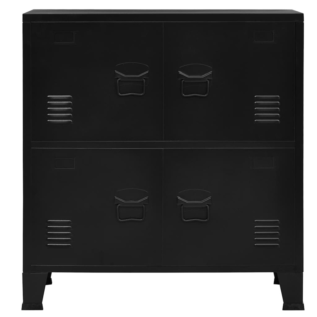 vidaXL Αρχειοθήκη Βιομηχανικού Στιλ Μαύρη 75 x 40 x 80 εκ. Ατσάλινη