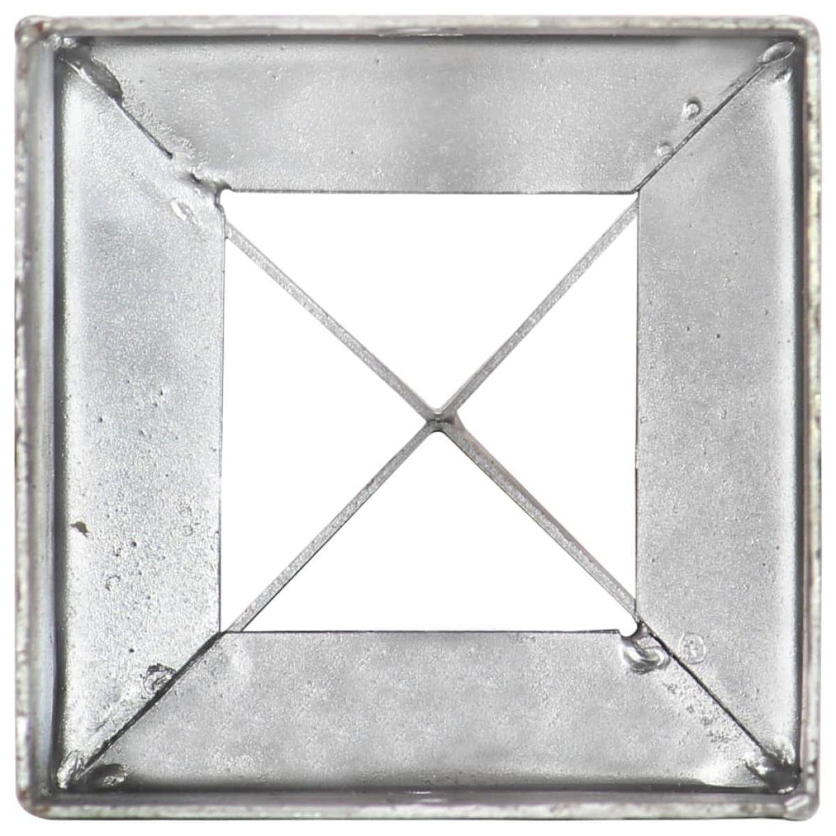 vidaXL Στηρίγματα Εδάφους 2 τεμ. Ασημί 10x10x76 εκ. Γαλβανισμ. Ατσάλι