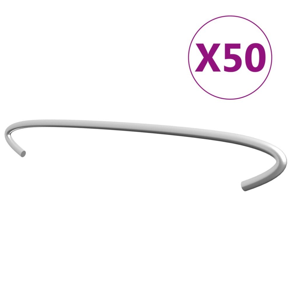 vidaXL Γάντζοι Συρματοκιβωτίου 50 τεμ. 40 εκ. από Γαλβανισμένο Ατσάλι