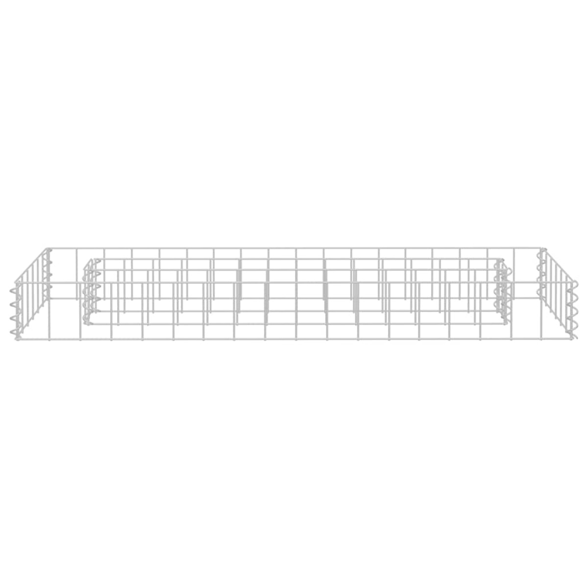 vidaXL Συρματοκιβώτιο-Γλάστρα Υπερυψωμένη 90x30x10 εκ. Γαλβ. Χάλυβας