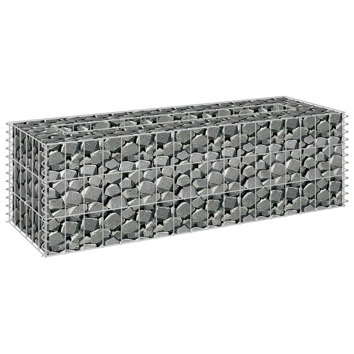 vidaXL Συρματοκιβώτιο-Γλάστρα Υπερυψωμένη 90x30x30 εκ. Γαλβ. Χάλυβας