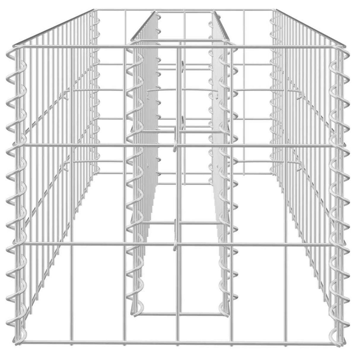 vidaXL Συρματοκιβώτιο-Γλάστρα Υπερυψωμένη 90x30x30 εκ. Γαλβ. Χάλυβας
