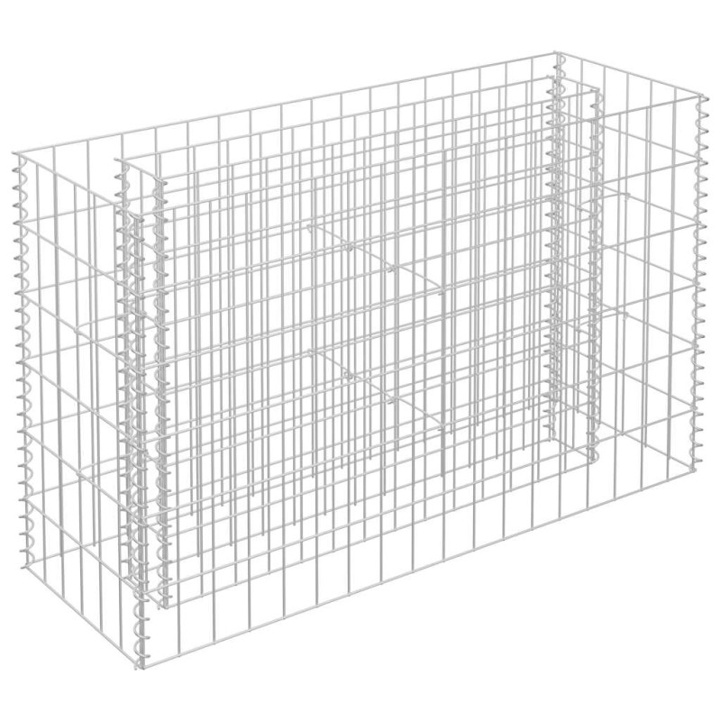 vidaXL Συρματοκιβώτιο-Γλάστρα Υπερυψωμένη 90x30x60 εκ. Γαλβ. Χάλυβας