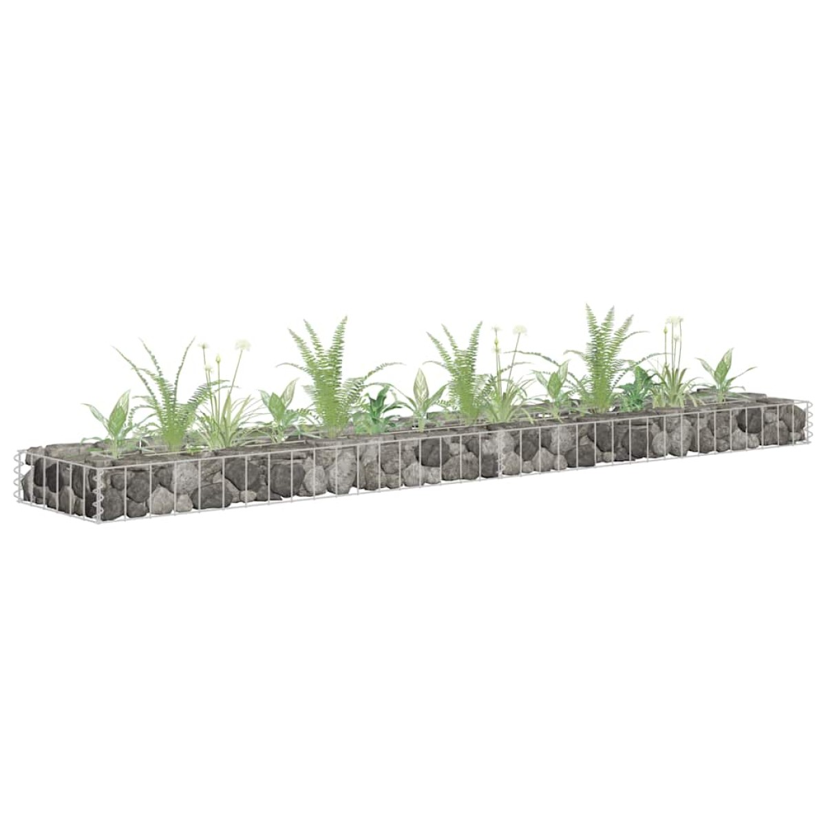 vidaXL Συρματοκιβώτιο-Γλάστρα Υπερυψωμένη 180x30x10 εκ. Γαλβ. Χάλυβας