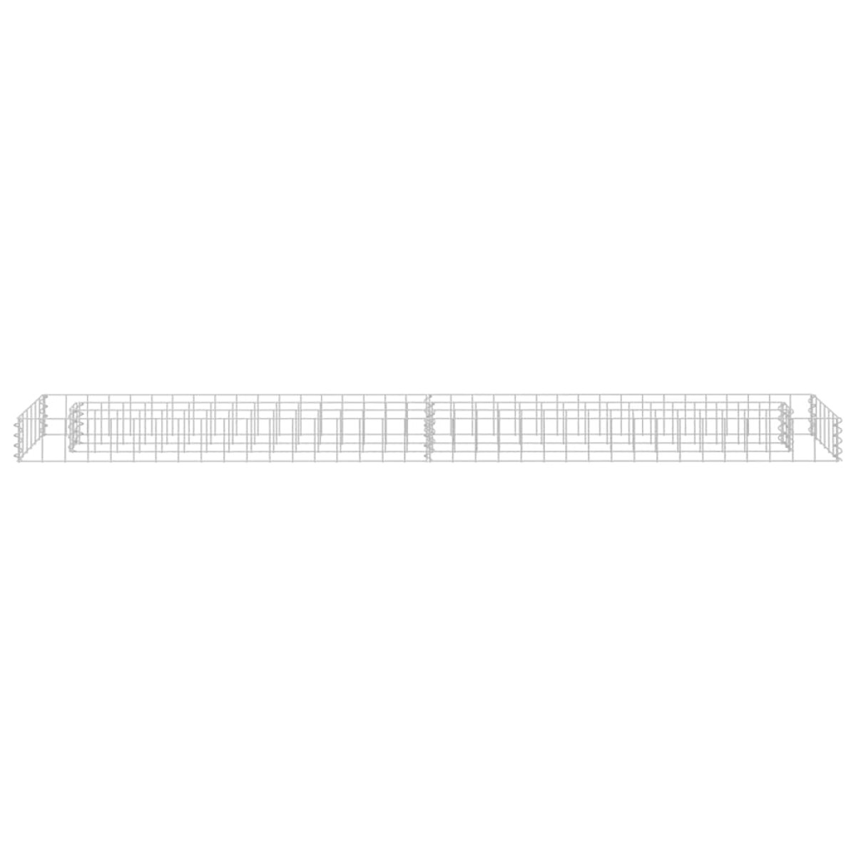 vidaXL Συρματοκιβώτιο-Γλάστρα Υπερυψωμένη 180x30x10 εκ. Γαλβ. Χάλυβας