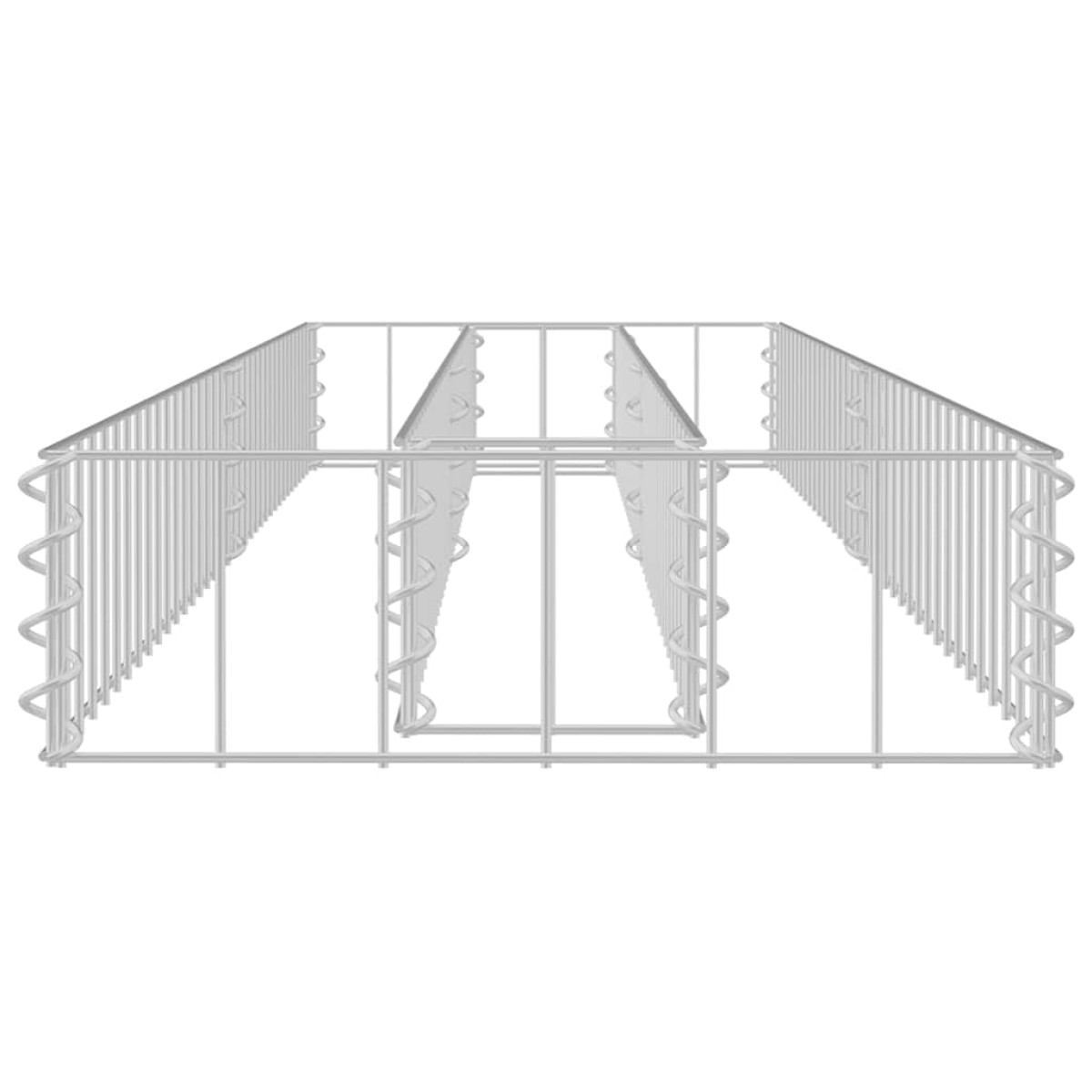 vidaXL Συρματοκιβώτιο-Γλάστρα Υπερυψωμένη 180x30x10 εκ. Γαλβ. Χάλυβας