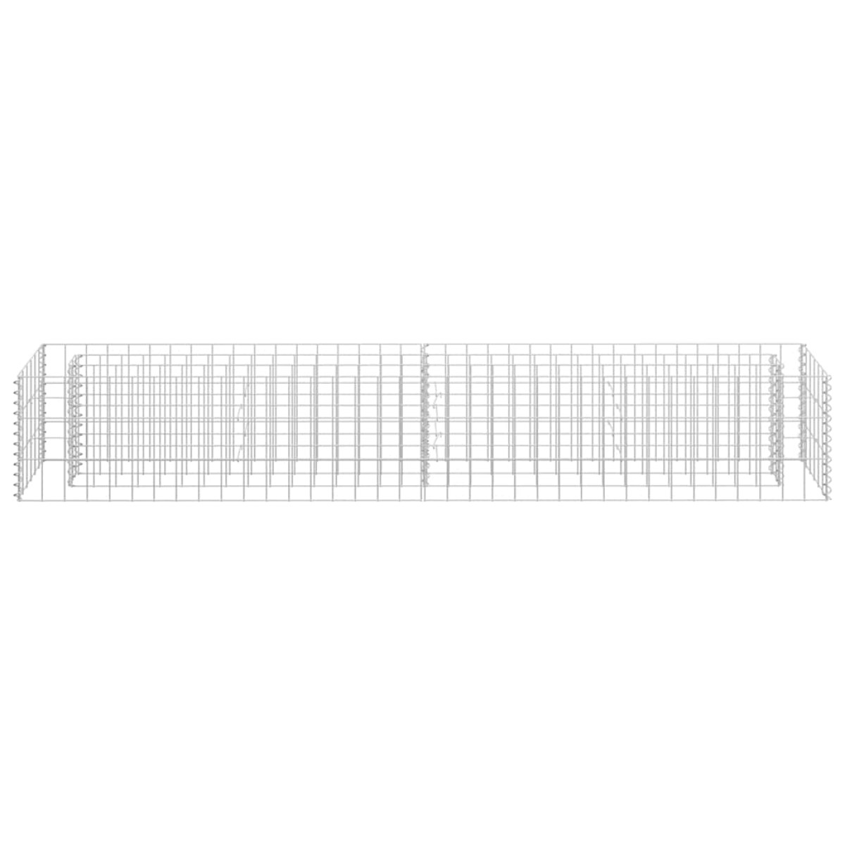 vidaXL Συρματοκιβώτιο-Γλάστρα Υπερυψωμένη 180x30x30 εκ. Γαλβ. Χάλυβας