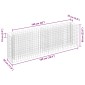 vidaXL Συρματοκιβώτιο-Γλάστρα Υπερυψωμένη 180x30x60 εκ. Γαλβ. Χάλυβας