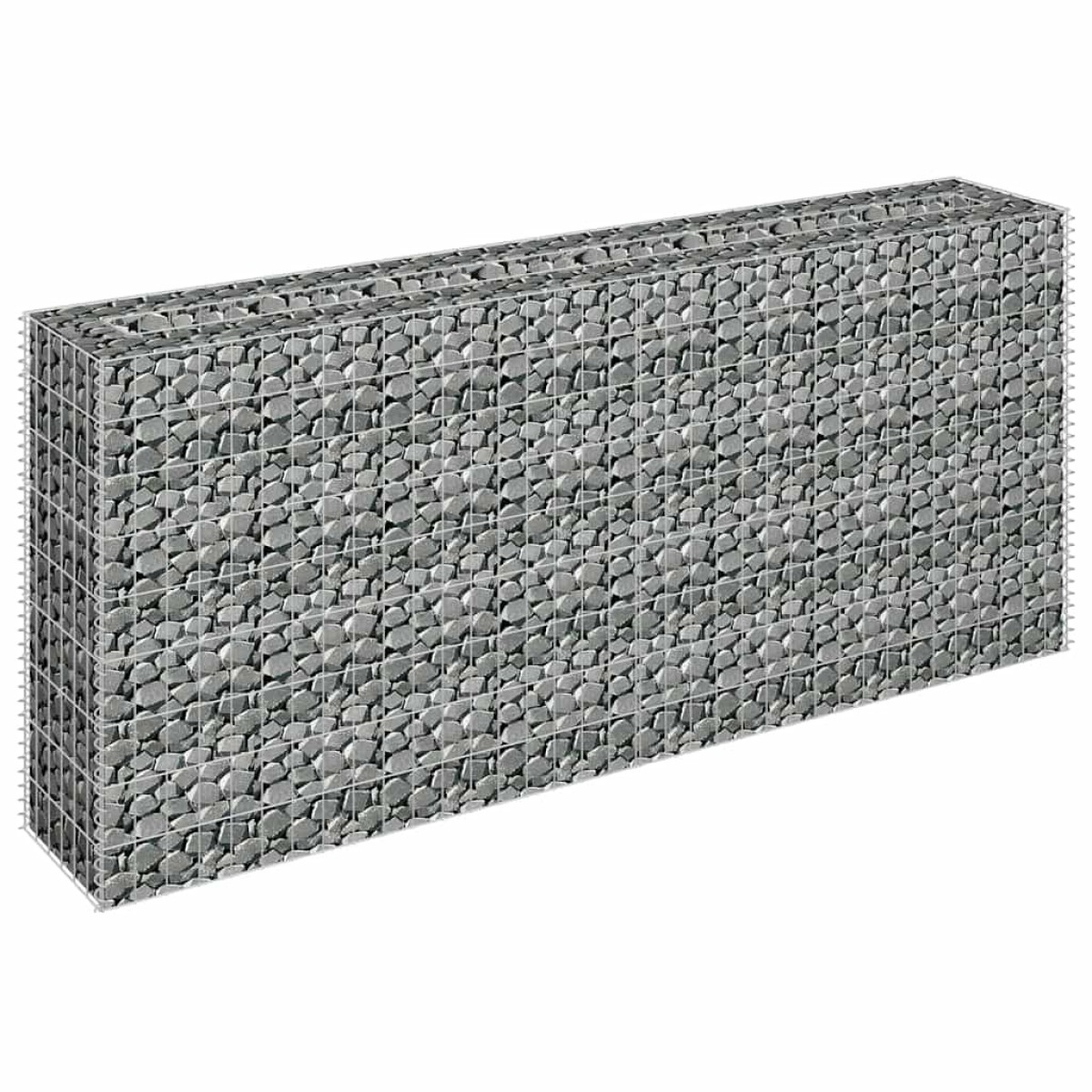 vidaXL Συρματοκιβώτιο-Γλάστρα Υπερυψωμένη 180x30x90 εκ. Γαλβ. Χάλυβας