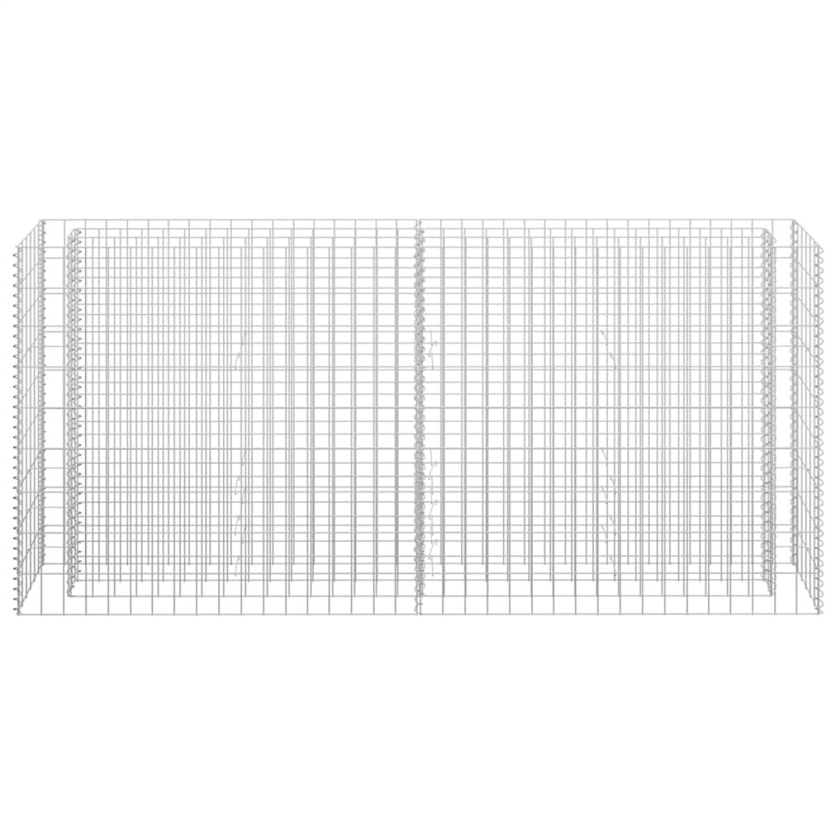vidaXL Συρματοκιβώτιο-Γλάστρα Υπερυψωμένη 180x30x90 εκ. Γαλβ. Χάλυβας