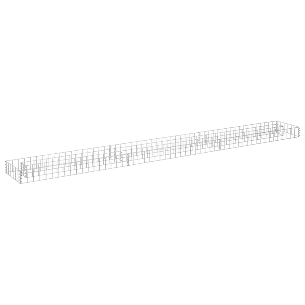 vidaXL Συρματοκιβώτιο-Γλάστρα Υπερυψωμένη 270x30x10 εκ. Γαλβ. Χάλυβας