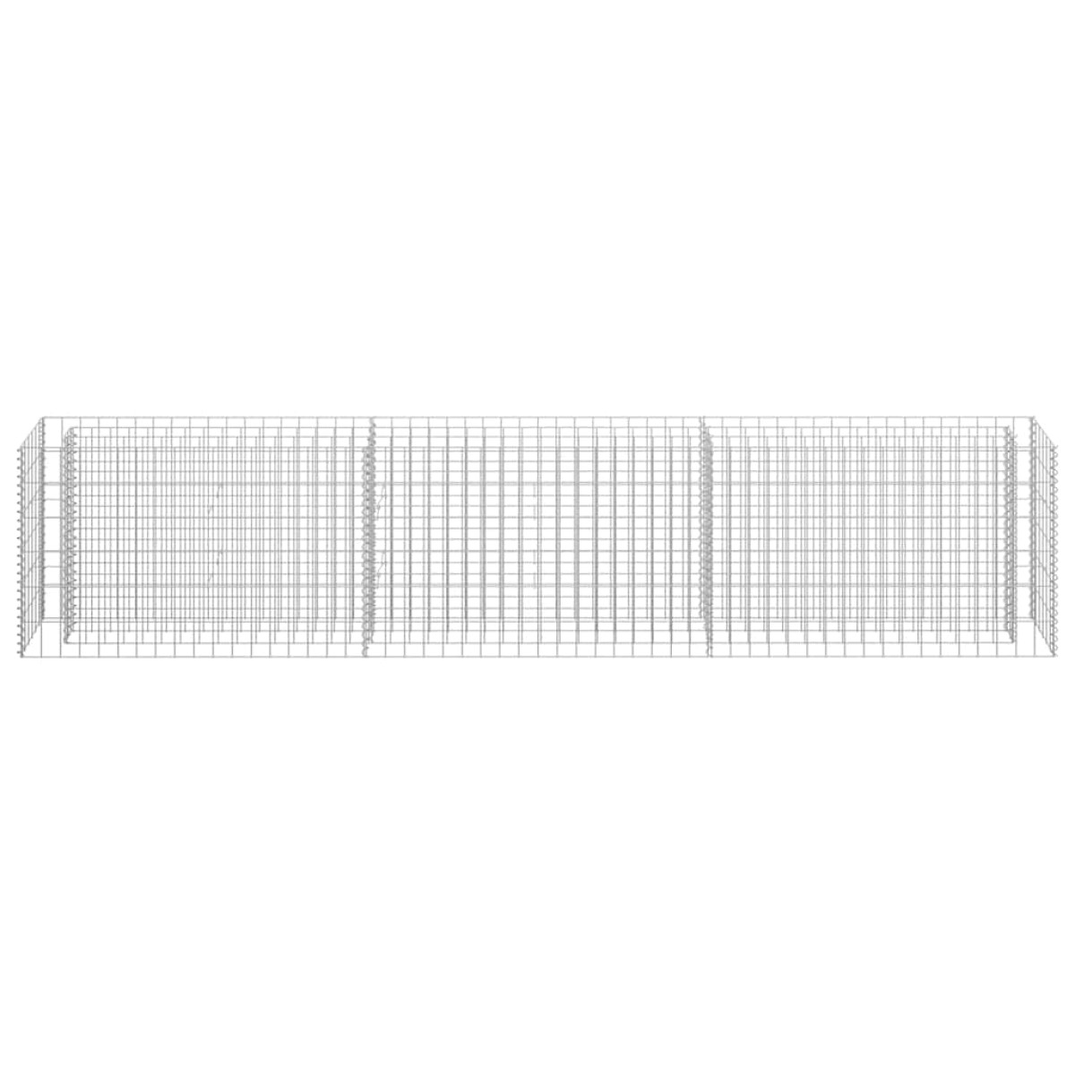 vidaXL Συρματοκιβώτιο-Γλάστρα Υπερυψωμένη 270x30x60 εκ. Γαλβ. Χάλυβας