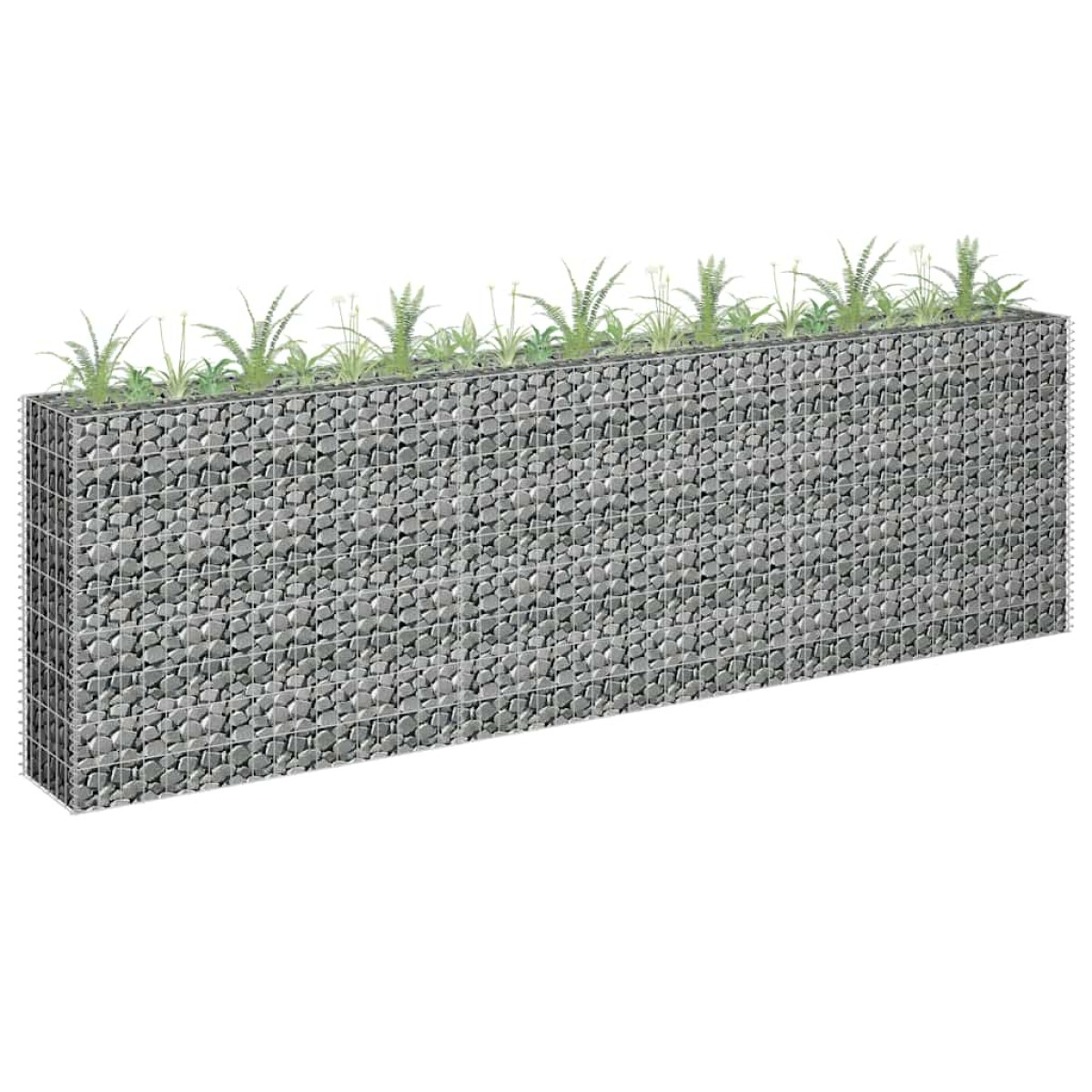 vidaXL Συρματοκιβώτιο-Γλάστρα Υπερυψωμένη 270x30x90 εκ. Γαλβ. Χάλυβας