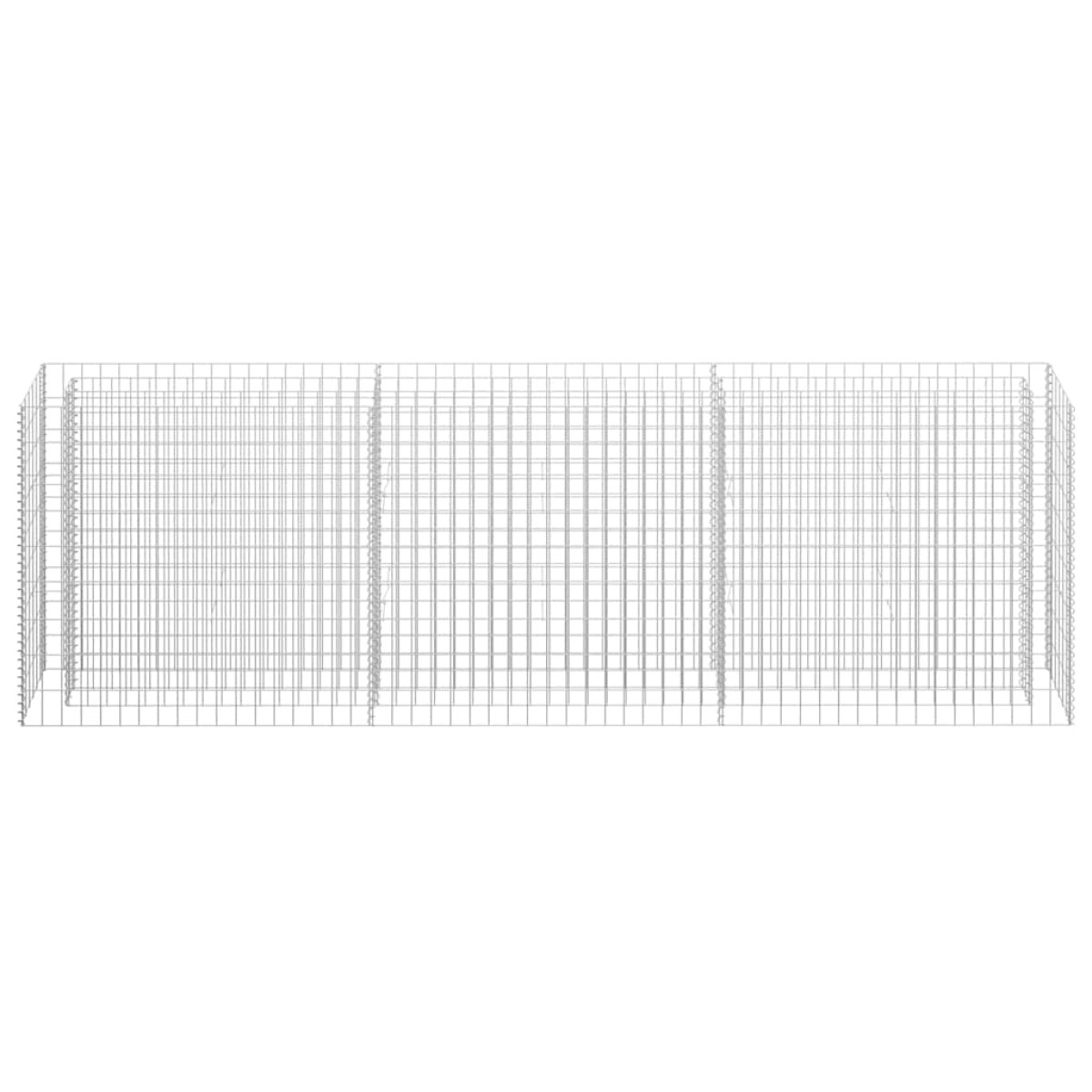 vidaXL Συρματοκιβώτιο-Γλάστρα Υπερυψωμένη 270x30x90 εκ. Γαλβ. Χάλυβας