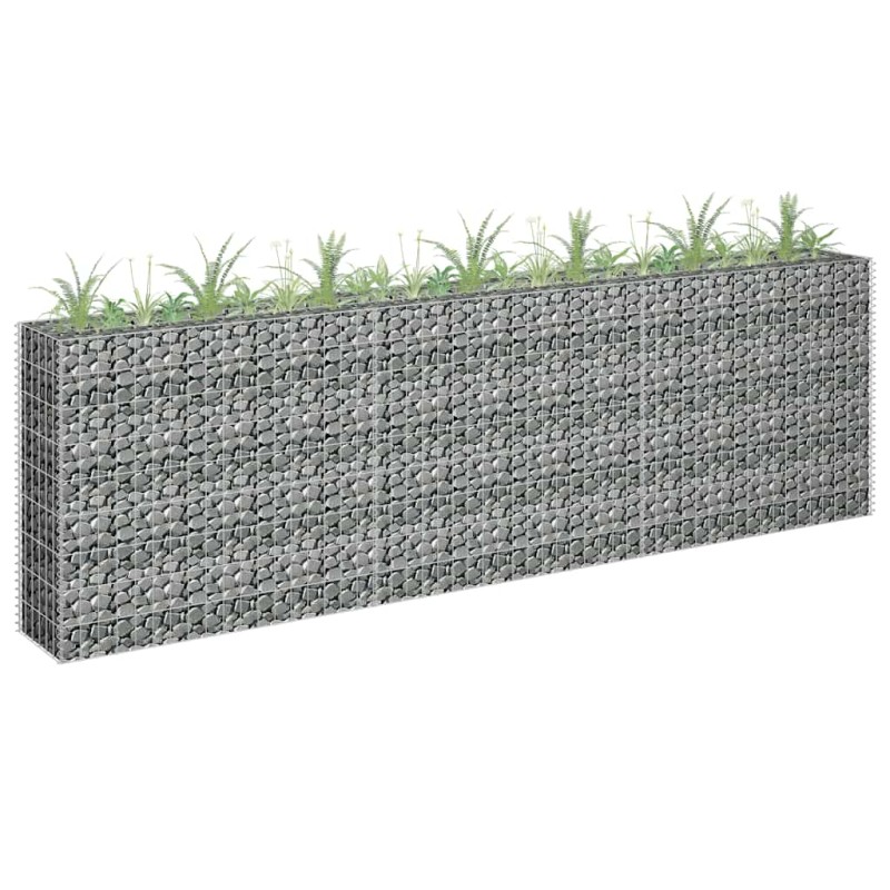 vidaXL Συρματοκιβώτιο-Γλάστρα Υπερυψωμένη 270x30x90 εκ. Γαλβ. Χάλυβας