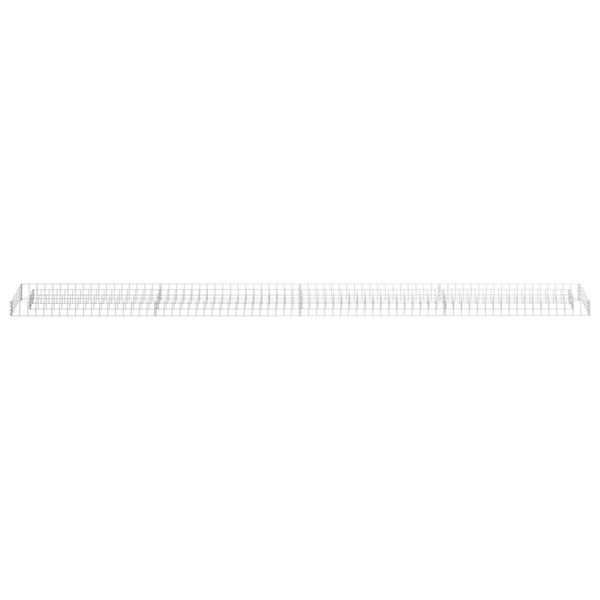 vidaXL Συρματοκιβώτιο-Γλάστρα Υπερυψωμένη 360x30x10 εκ. Γαλβ. Χάλυβας