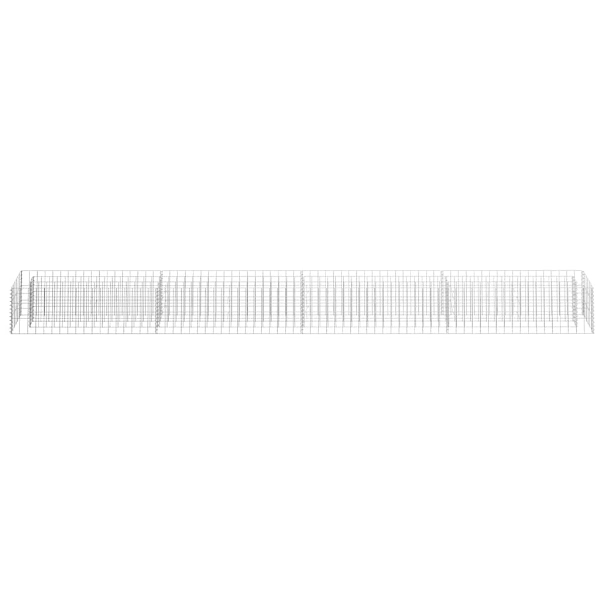 vidaXL Συρματοκιβώτιο-Γλάστρα Υπερυψωμένη 360x30x30 εκ. Γαλβ. Χάλυβας