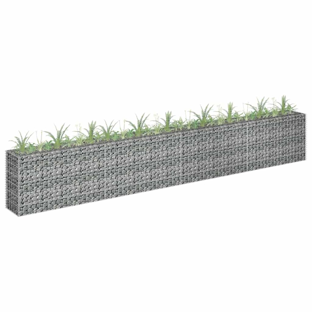 vidaXL Συρματοκιβώτιο-Γλάστρα Υπερυψωμένη 360x30x60 εκ. Γαλβ. Χάλυβας
