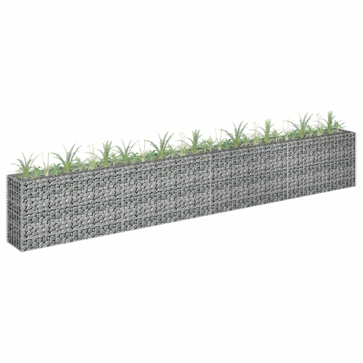 vidaXL Συρματοκιβώτιο-Γλάστρα Υπερυψωμένη 360x30x60 εκ. Γαλβ. Χάλυβας