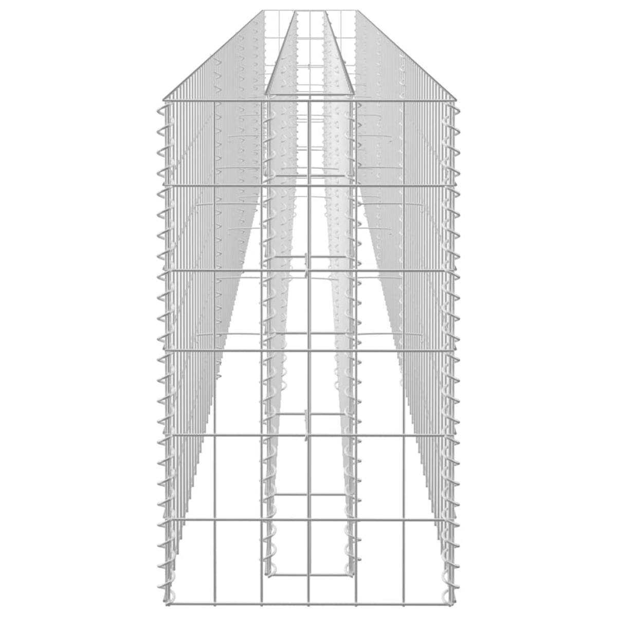 vidaXL Συρματοκιβώτιο-Γλάστρα Υπερυψωμένη 360x30x60 εκ. Γαλβ. Χάλυβας