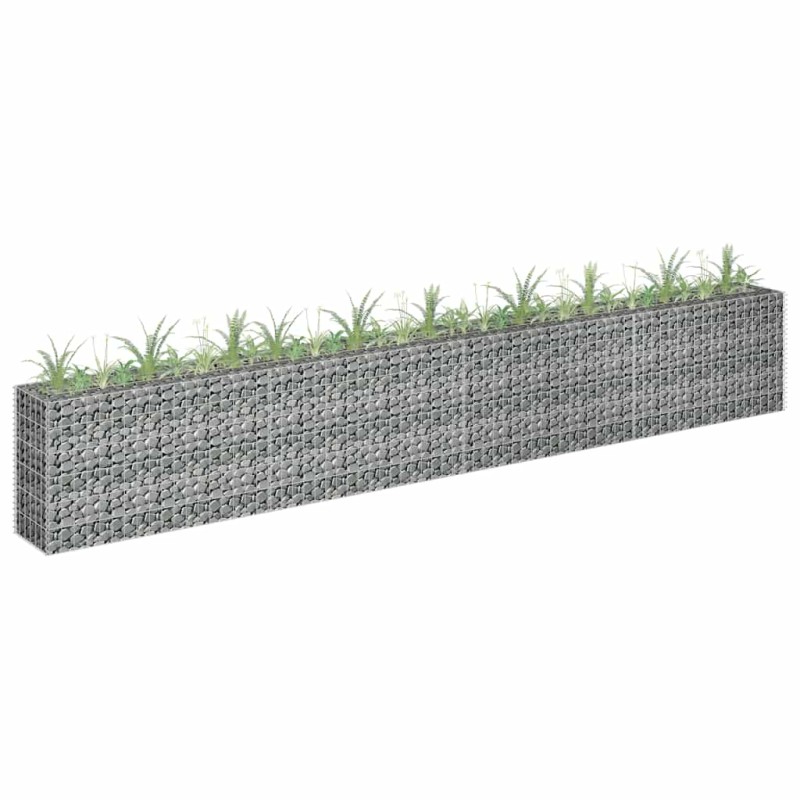 vidaXL Συρματοκιβώτιο-Γλάστρα Υπερυψωμένη 360x30x60 εκ. Γαλβ. Χάλυβας