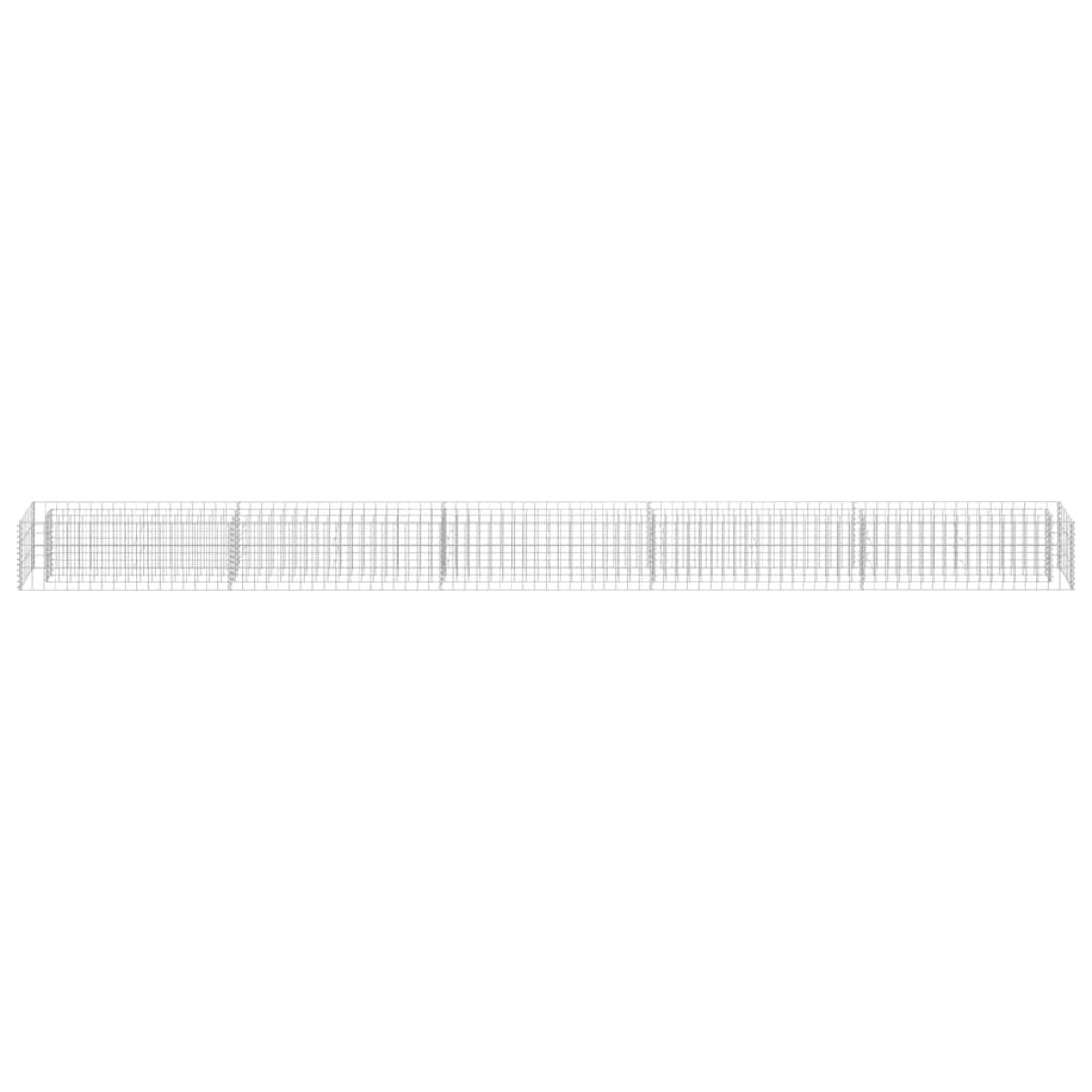 vidaXL Συρματοκιβώτιο-Γλάστρα Υπερυψωμένη 450x30x30 εκ. Γαλβ. Χάλυβας