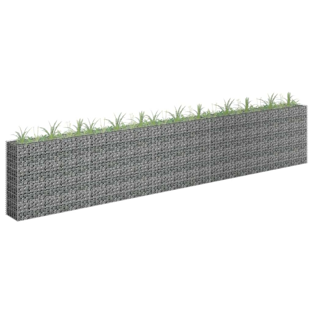 vidaXL Συρματοκιβώτιο-Γλάστρα Υπερυψωμένη 450x30x90 εκ. Γαλβ. Χάλυβας