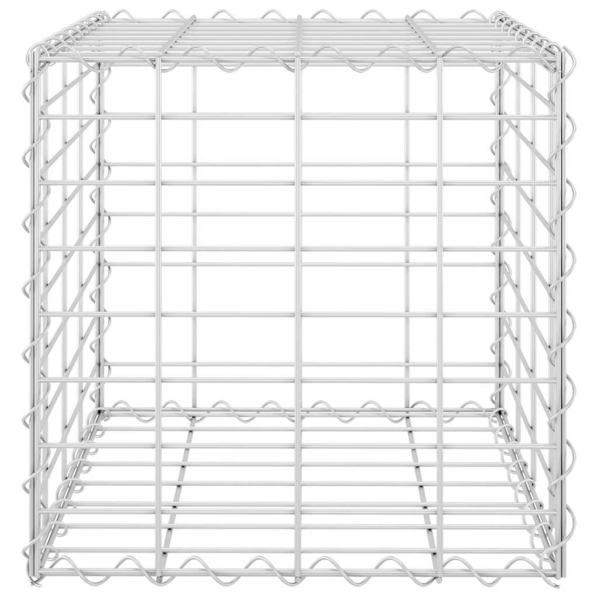 vidaXL Συρματοκιβώτιο Κύβος 40 x 40 x 40 εκ. από Ατσάλινο Σύρμα