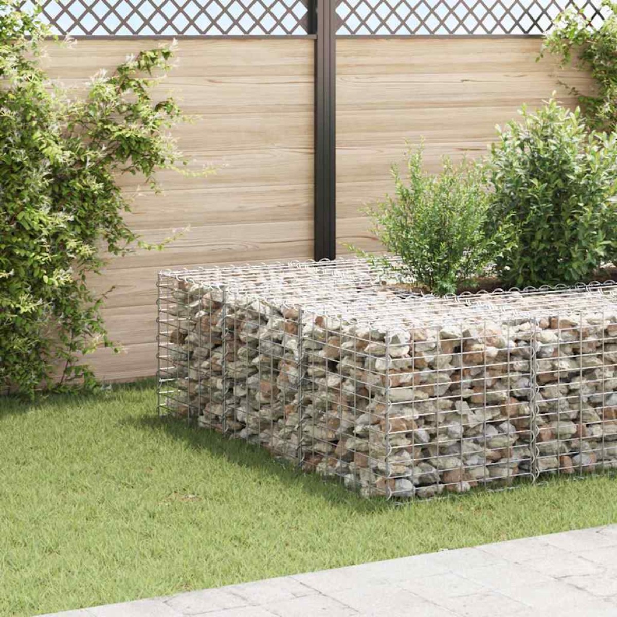 vidaXL Συρματοκιβώτιο Κύβος 60 x 60 x 60 εκ. από Ατσάλινο Σύρμα