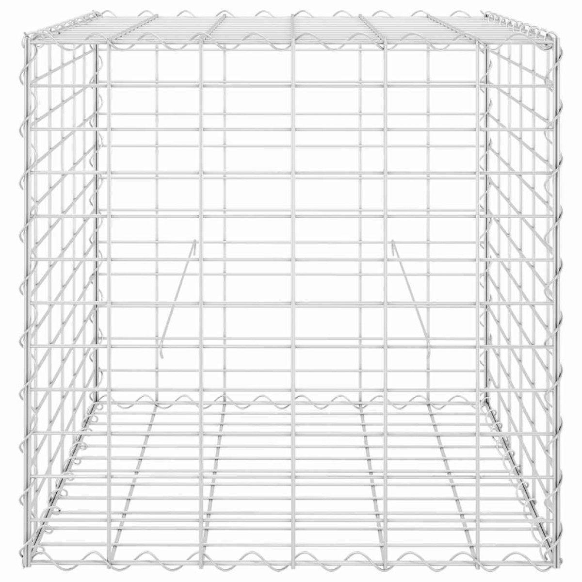 vidaXL Συρματοκιβώτιο Κύβος 60 x 60 x 60 εκ. από Ατσάλινο Σύρμα