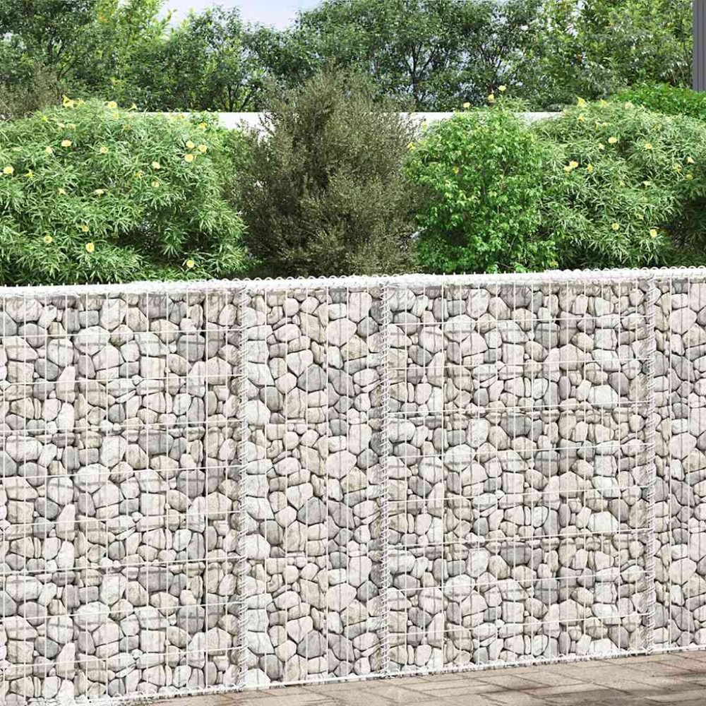 vidaXL Συρματοκιβώτιο-Γλάστρα Υπερ. Τραπέζιο 80x20x100εκ Γαλβ. Χάλυβας