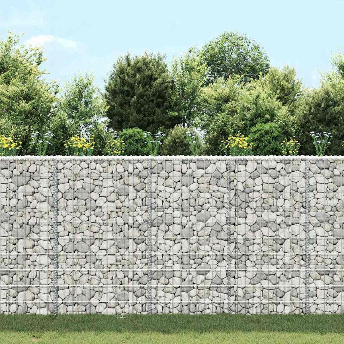 vidaXL Συρματοκιβώτιο-Γλάστρα Υπ. Τραπέζιο 100x20x100 εκ Γαλβ. Χάλυβας