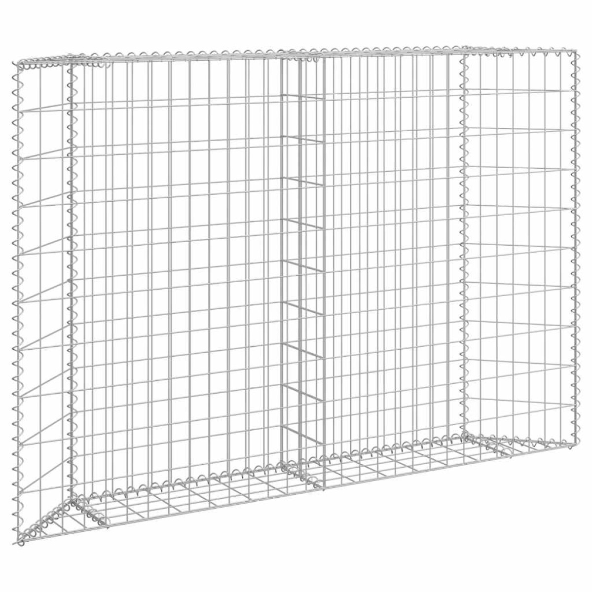 vidaXL Συρματοκιβώτιο-Γλάστρα Υπ. Τραπέζιο 150x20x100 εκ Γαλβ. Χάλυβας