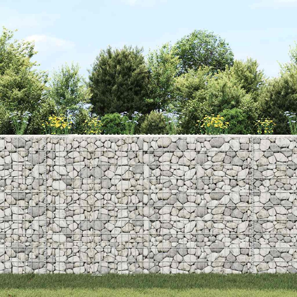vidaXL Συρματοκιβώτιο-Γλάστρα Υπ. Τραπέζιο 150x20x100 εκ Γαλβ. Χάλυβας
