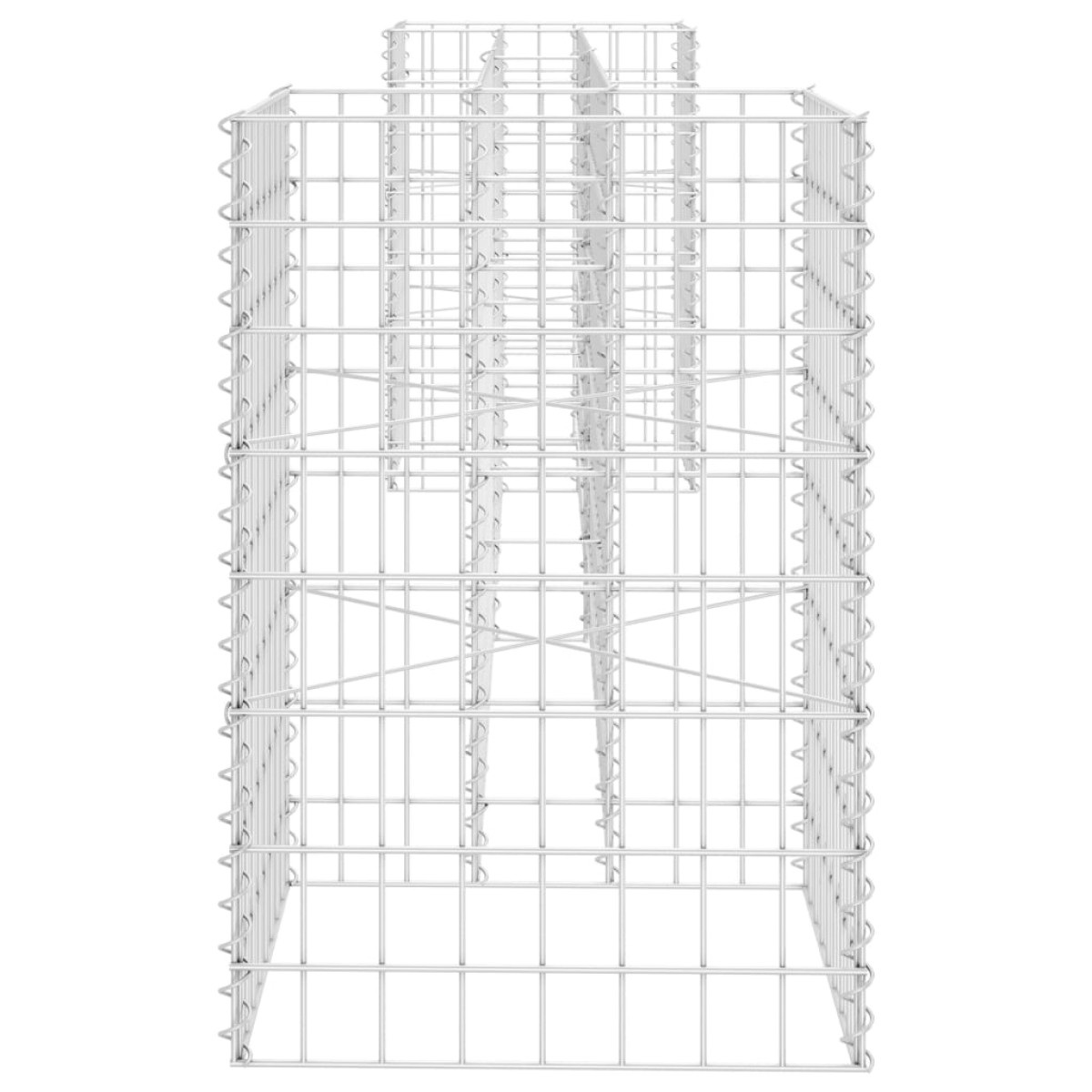 vidaXL Συρματοκιβώτιο Γλάστρα Σχήμα «Η» 260x40x60 εκ. Ατσάλινο Σύρμα