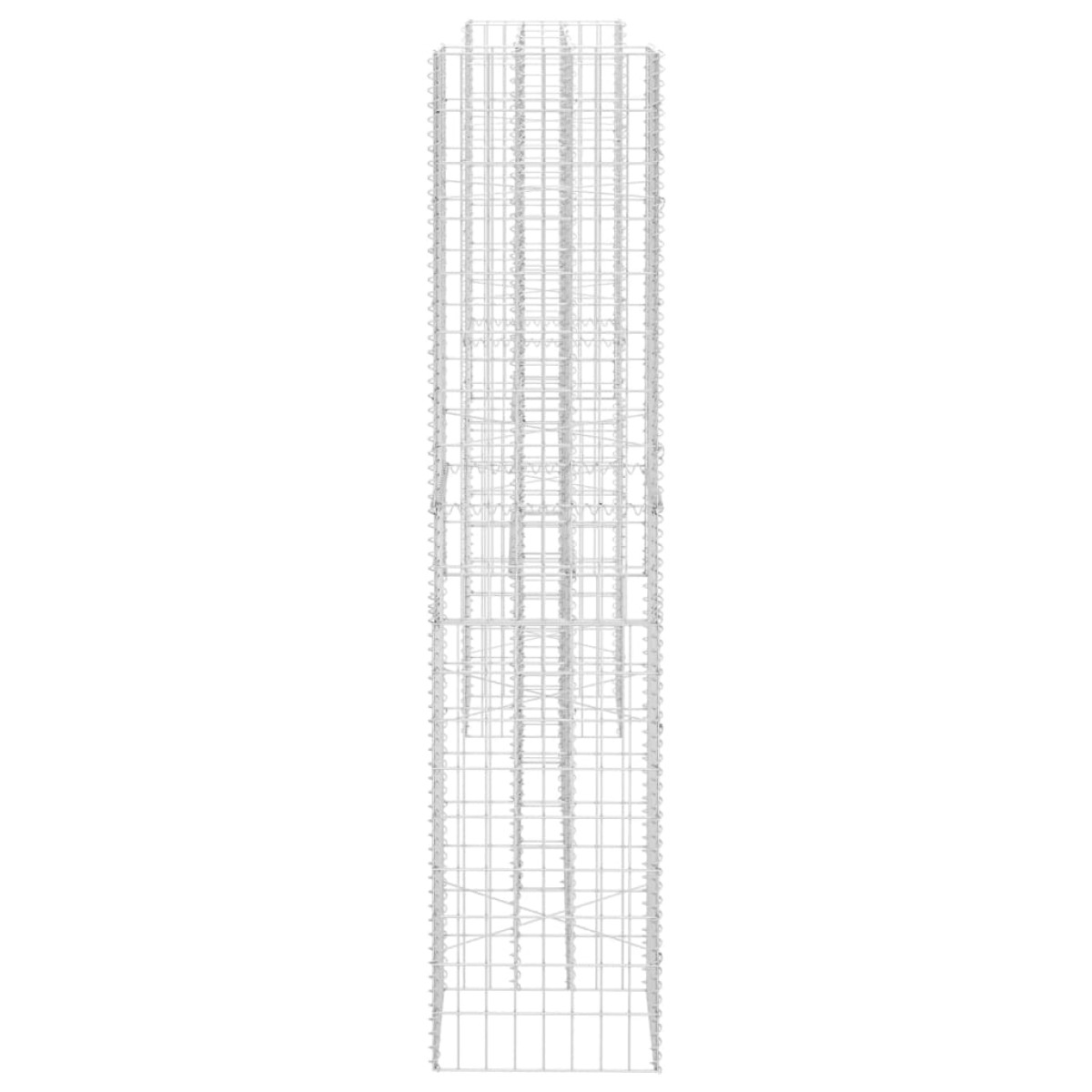 vidaXL Συρματοκιβώτιο Γλάστρα Σχήμα «Η» 260x40x180 εκ. Ατσάλινο Σύρμα
