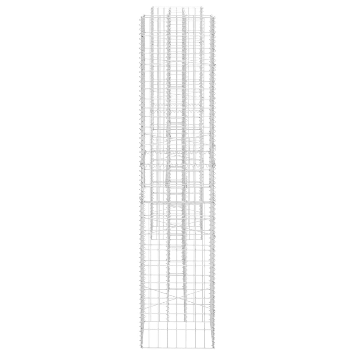 vidaXL Συρματοκιβώτιο Γλάστρα Σχήμα «Η» 260x40x200 εκ. Ατσάλινο Σύρμα
