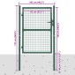 vidaXL Πόρτα Περίφραξης Πράσινη 100 x 125 εκ. Ατσάλινη