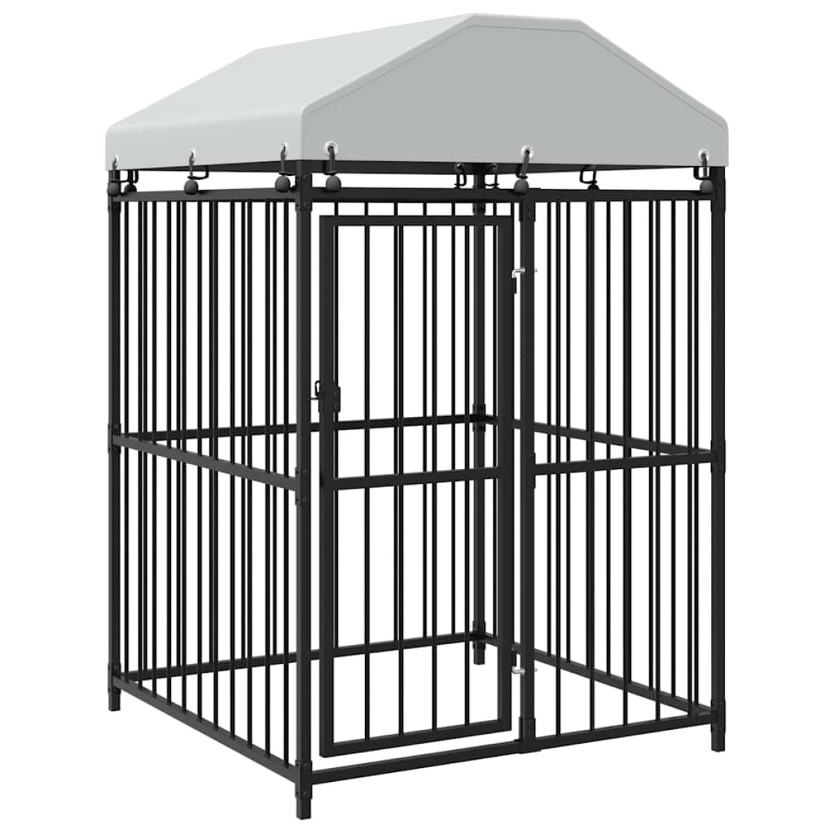 vidaXL Κλουβί Σκύλου Εξωτερικού Χώρου 120 x 120 x 150 εκ. με Στέγαστρο