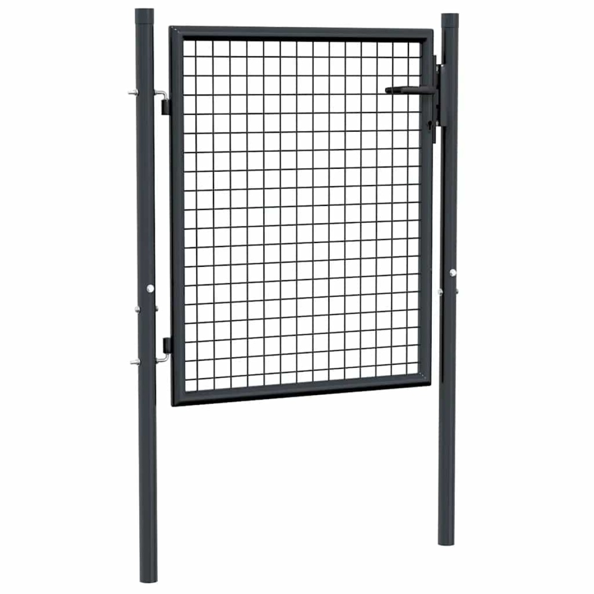 vidaXL Πόρτα Περίφραξης με Πλέγμα Γκρι 100 x 125 εκ. Γαλβαν. Χάλυβας