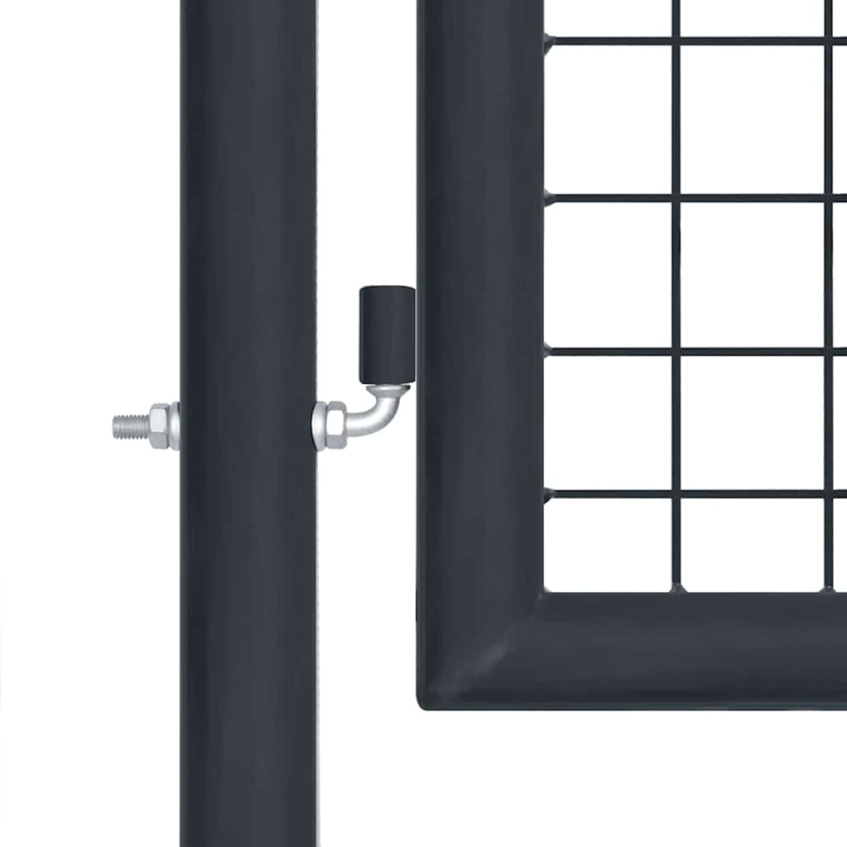 vidaXL Πόρτα Περίφραξης με Πλέγμα Γκρι 400 x 125 εκ. Γαλβαν. Χάλυβας