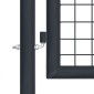 vidaXL Πόρτα Περίφραξης με Πλέγμα Γκρι 400 x 125 εκ. Γαλβαν. Χάλυβας