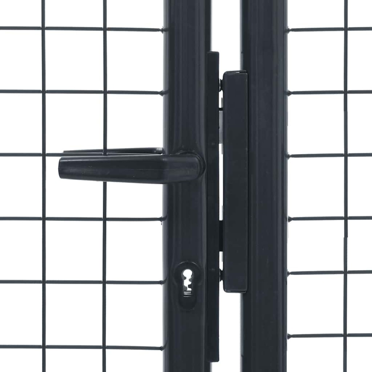 vidaXL Πόρτα Περίφραξης με Πλέγμα Γκρι 400 x 125 εκ. Γαλβαν. Χάλυβας