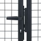 vidaXL Πόρτα Περίφραξης με Πλέγμα Γκρι 400 x 125 εκ. Γαλβαν. Χάλυβας