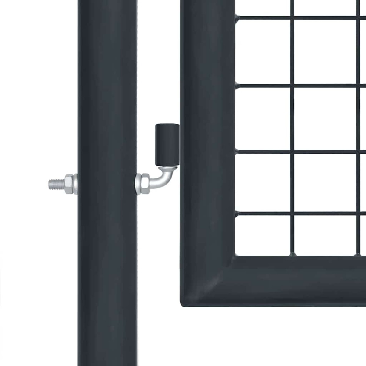 vidaXL Πόρτα Περίφραξης με Πλέγμα Γκρι 400 x 150 εκ. Γαλβαν. Χάλυβας
