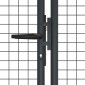 vidaXL Πόρτα Περίφραξης με Πλέγμα Γκρι 400 x 175 εκ. Γαλβαν. Χάλυβας